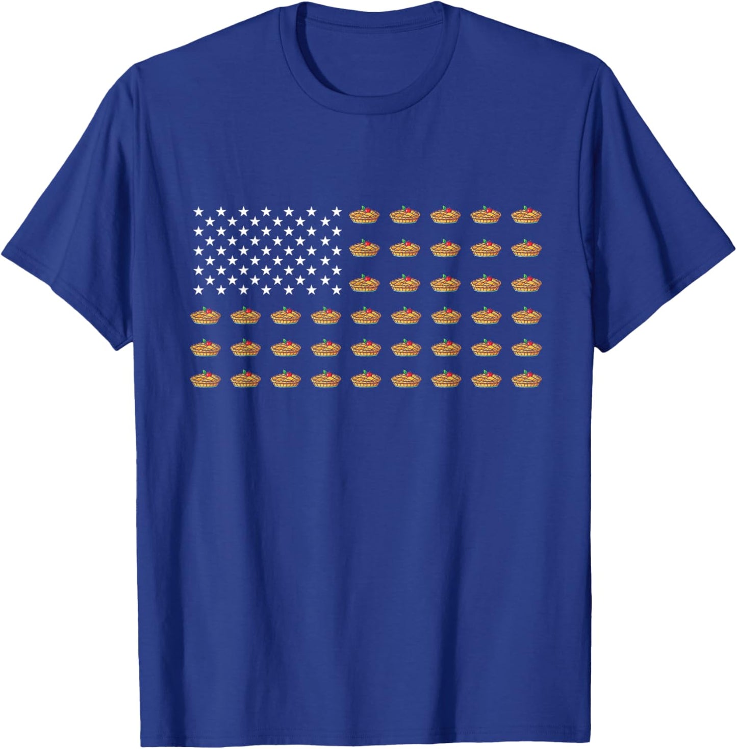 American Flag Apple Pie USA Patriotism Patriot Lover T-Shirt - T-Shirt | Royal