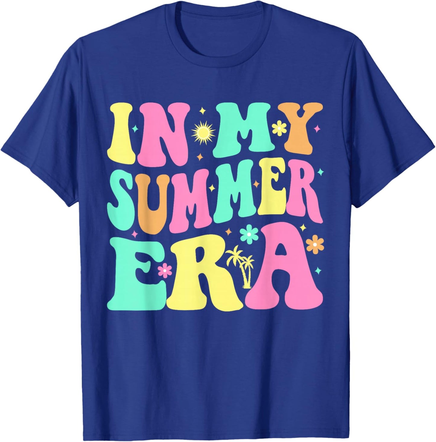 In My Summer Era Groovy Last Day of School Teacher Summer T-Shirt - T-Shirt | Royal