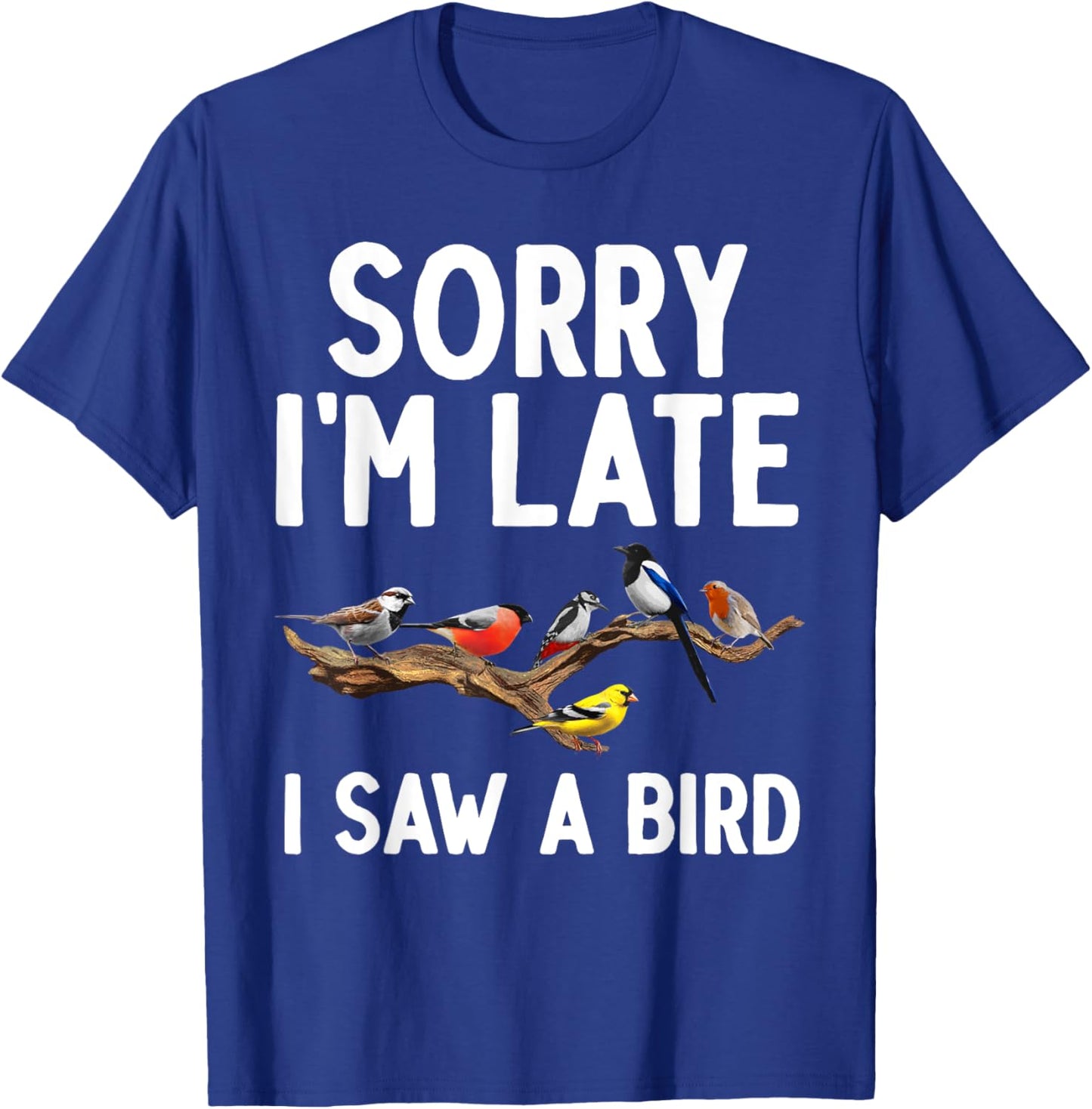 Cool Bird Watching Art Women Birder Nerd Birdwatcher T-Shirt - T-Shirt | Royal