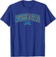 Morehead State Eagles Arch Over Black Officially Licensed T-Shirt - T-Shirt | Royal