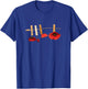 Red Poppy Flowers On A Leash T-Shirt - T-Shirt | Royal
