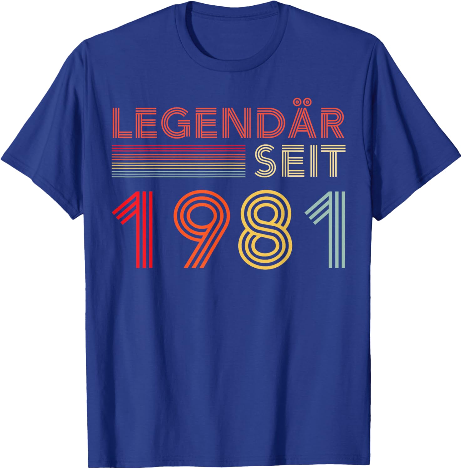 1981 Birthday Man 45th Decoration Funny 45s 45th Birthday T-Shirt - T-Shirt | Royal