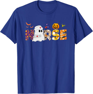 Nurse Halloween Costume Nursing Costume Scrub Top Women Men T-Shirt - T-Shirt | Royal