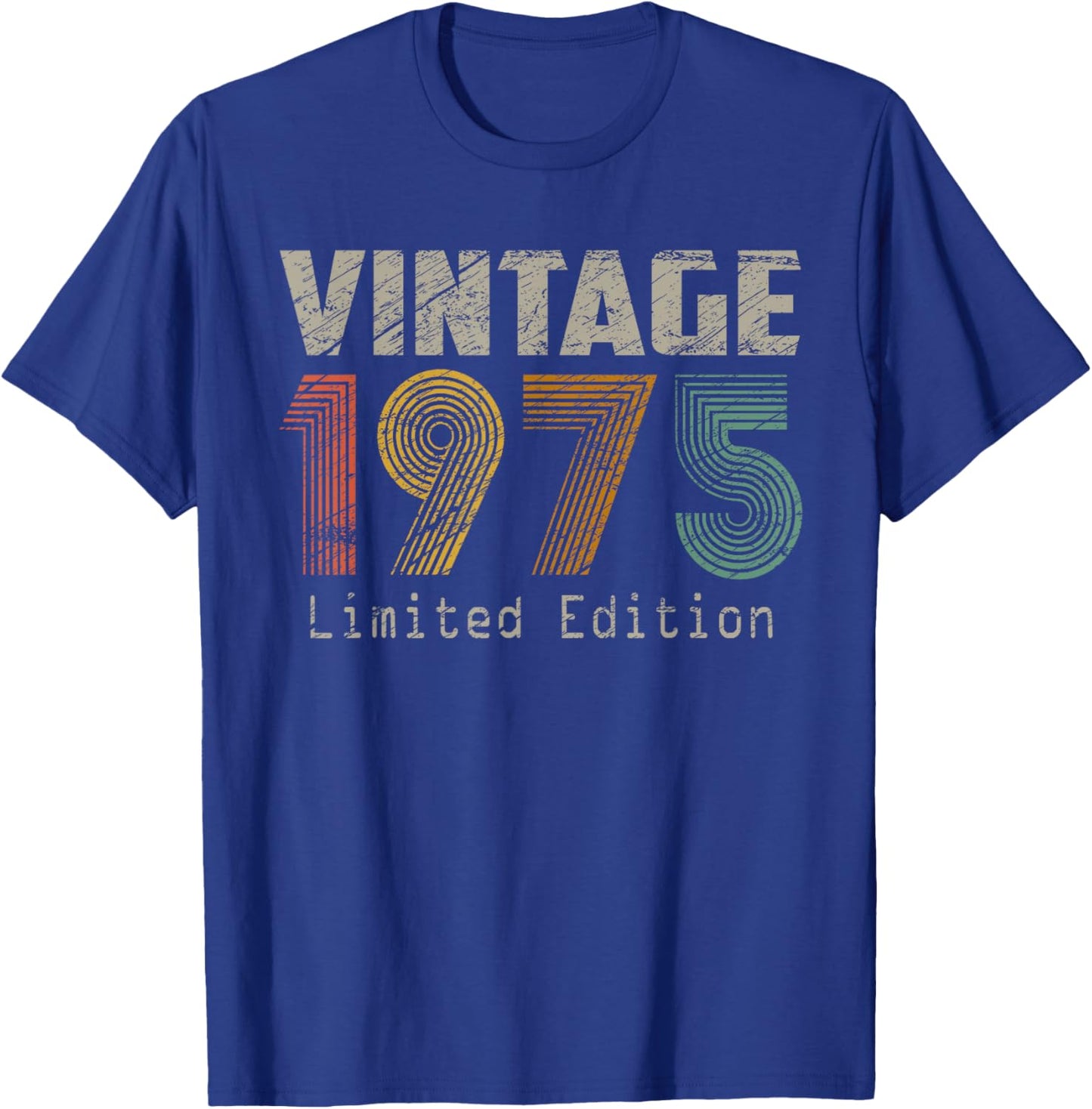 Vintage 1975 50th Birthday Gifts 50 Year Old Women T-Shirt - T-Shirt | Royal