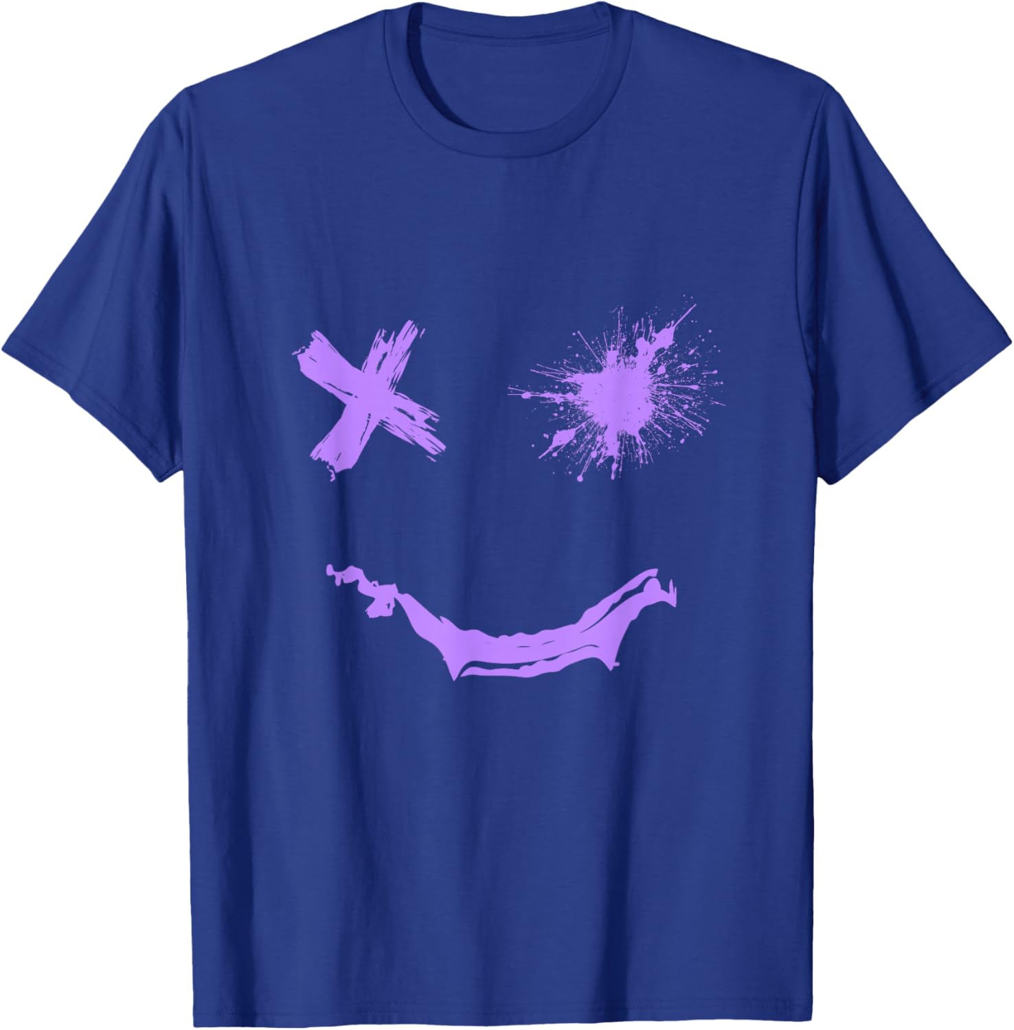 Light Purple Grunge Face Light Purple Violet Color Graphic T-Shirt - T-Shirt | Royal