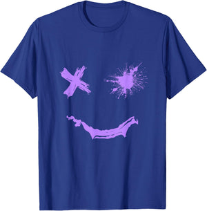 Light Purple Grunge Face Light Purple Violet Color Graphic T-Shirt - T-Shirt | Royal