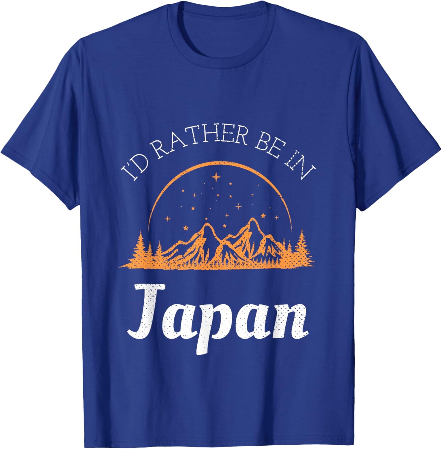 Retro & Vintage I'd Rather Be In Japan Black Vintage Casual -Adults T-Shirt - T-Shirt | Royal