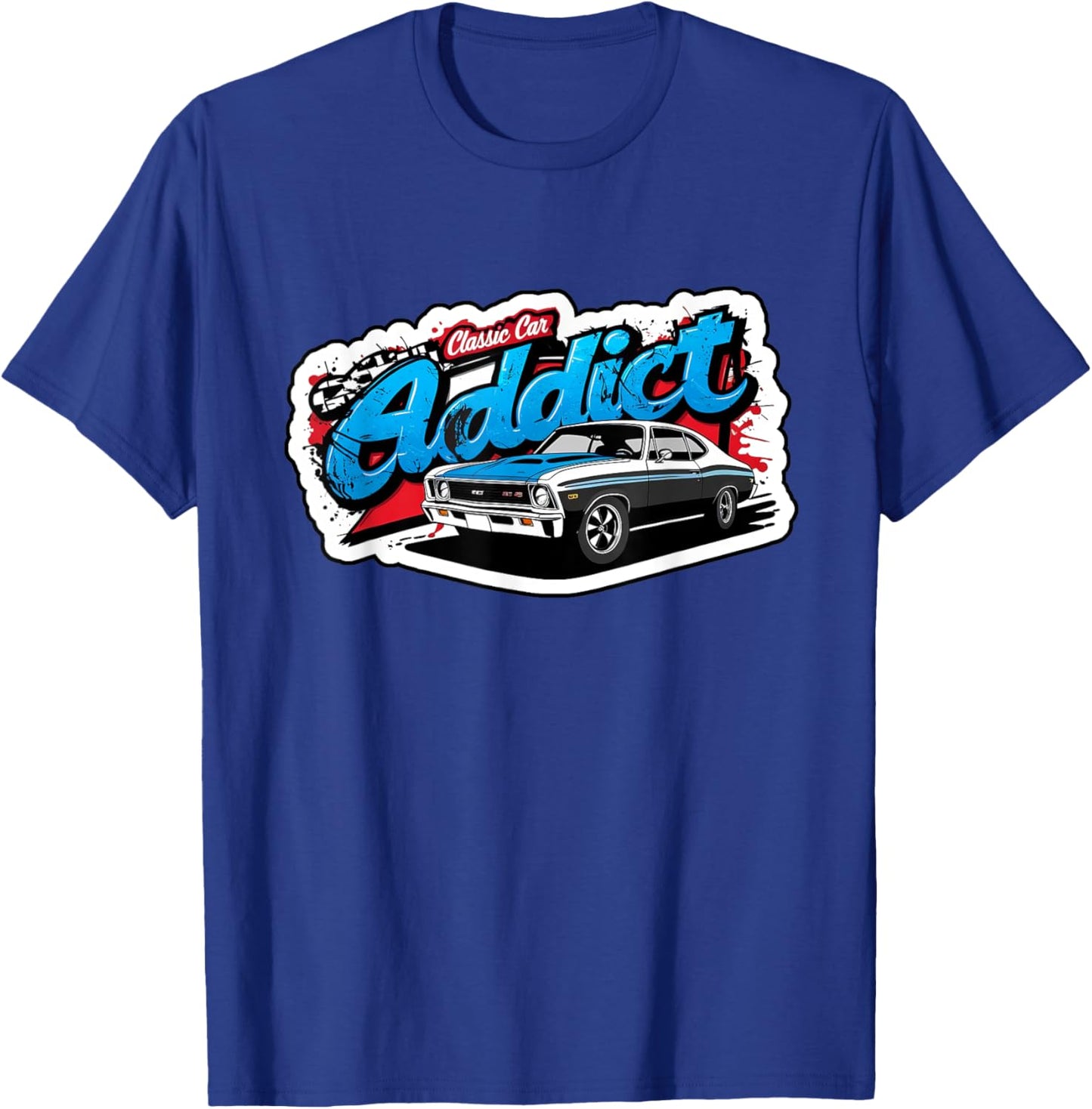 1969 69 SS Classic Car American Muscle Racing Addict 1320 T-Shirt - T-Shirt | Royal