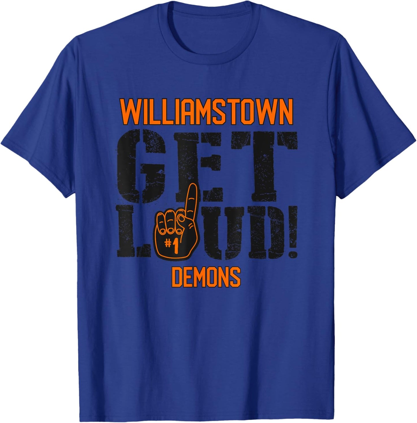 Williamstown High School GET LOUD Demons T-Shirt - T-Shirt | Royal