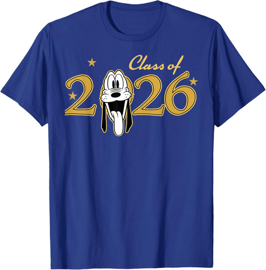 Disney Mickey and Friends Graduation Pluto Class of 2026 T-Shirt - T-Shirt | Royal