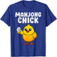 Funny Mahjong Chick Design Girls Mahjong Player T-Shirt - T-Shirt | Royal