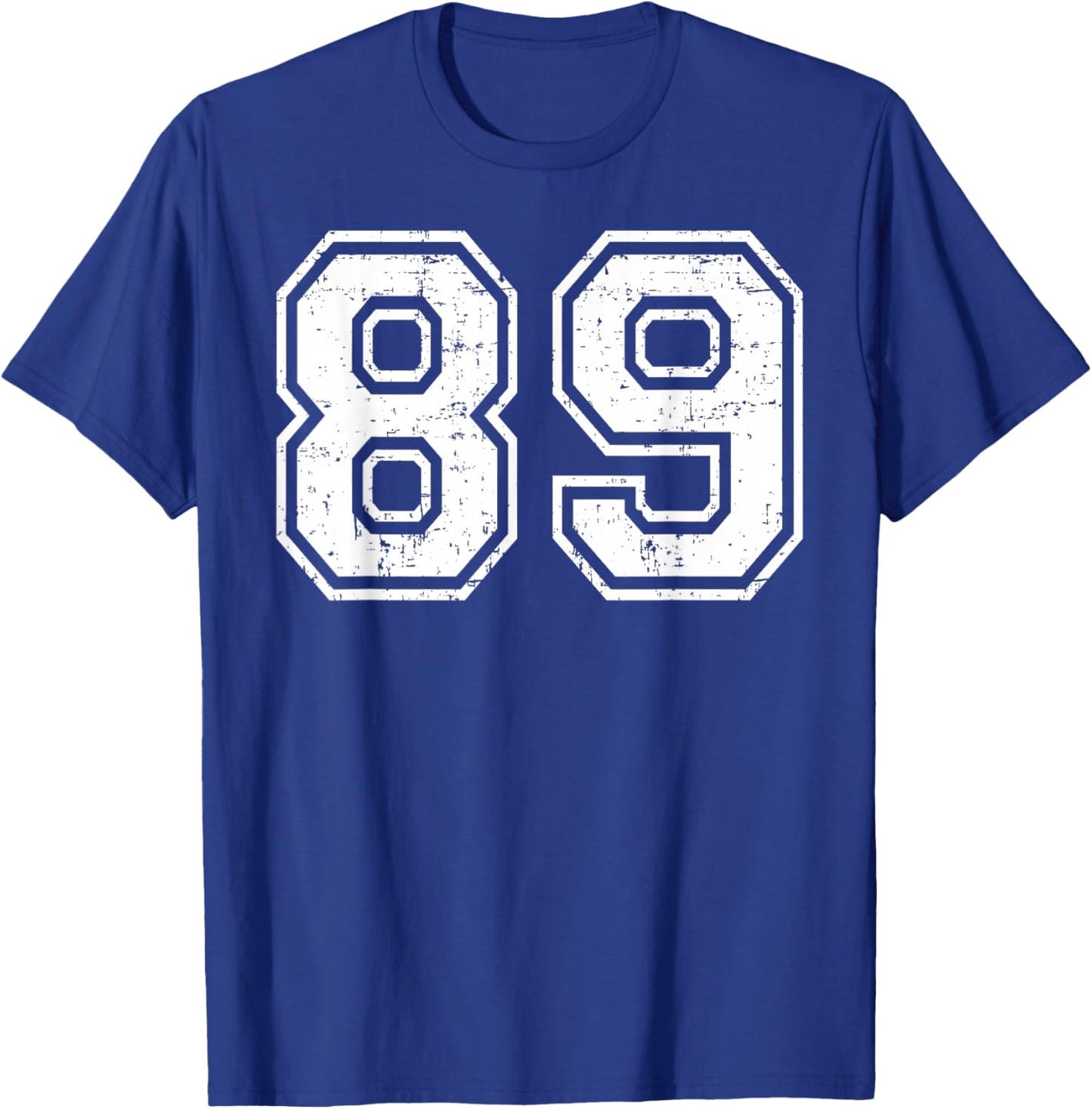 89 Matching Universitaire Grunge de Sports d'équipe numéro Quatre-Vingt-Neuf T-Shirt - T-Shirt | Royal