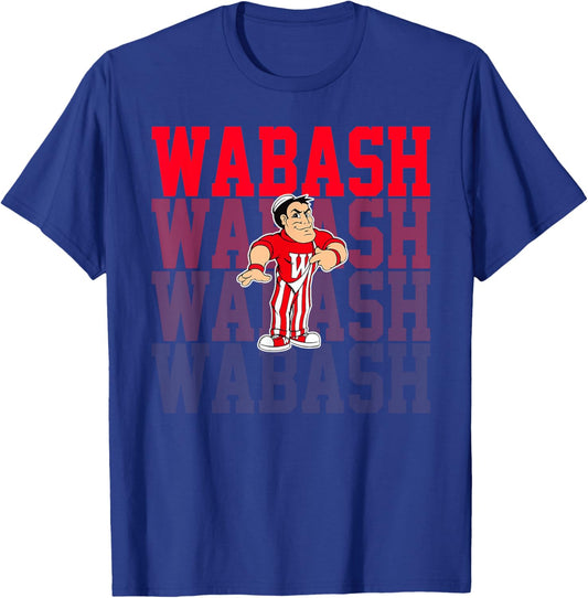 Wabash College Retro Vintage Sports Women T-Shirt - T-Shirt | Royal