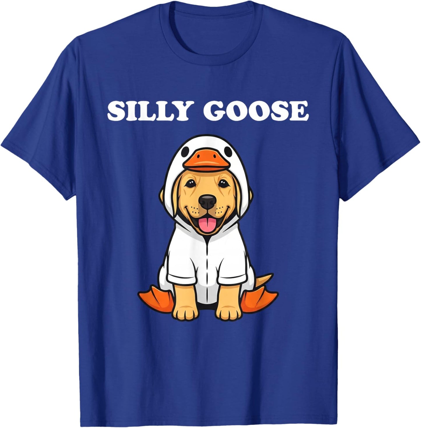 Silly Goose Labrador Puppy Dog T-Shirt - T-Shirt | Royal