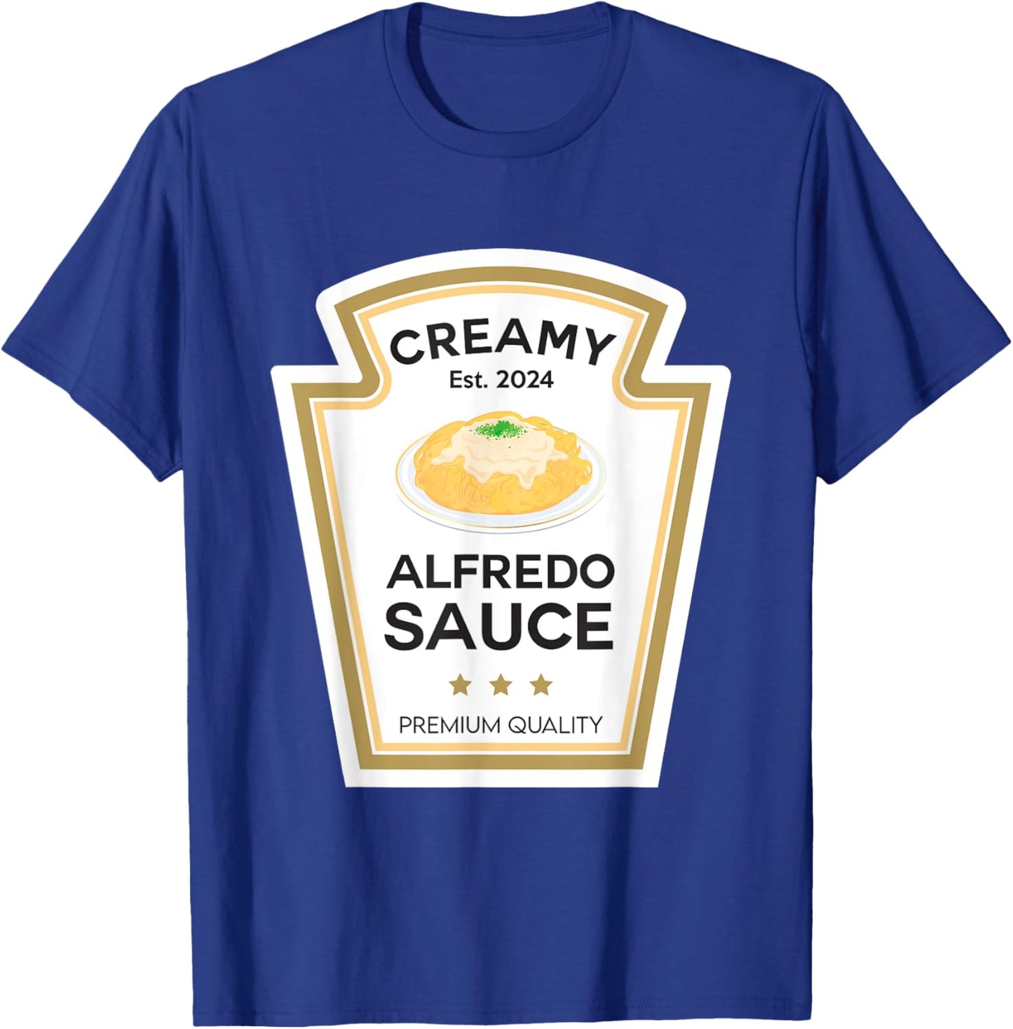 Creamy Alfredo Sauce Condiment With Jesus Christian Family T-Shirt - T-Shirt | Royal