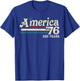 America 76 Retro 250 Years 1776 2026 250th Anniversary USA T-Shirt - T-Shirt | Royal
