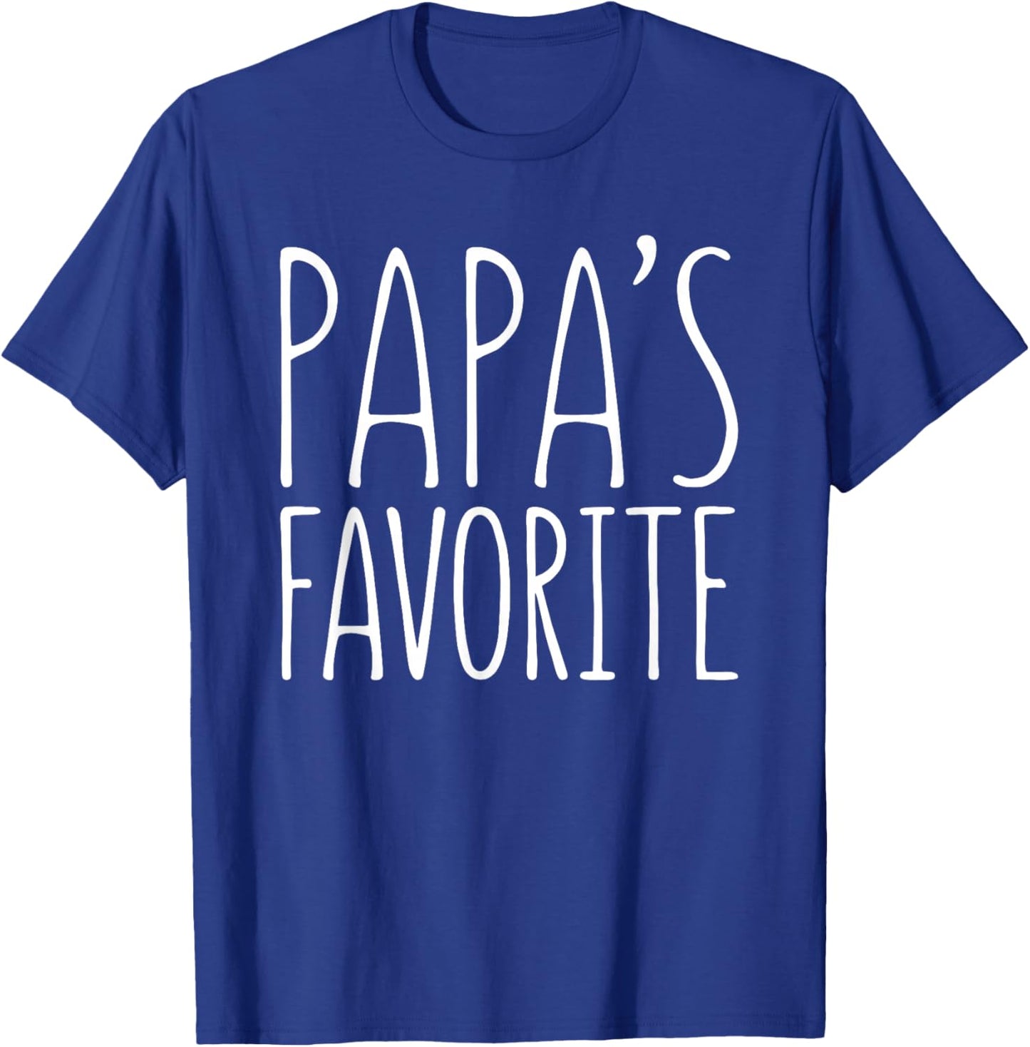 Papa's Favorite Shirt Grandchild Grandson Granddaughter T-Shirt - T-Shirt | Royal