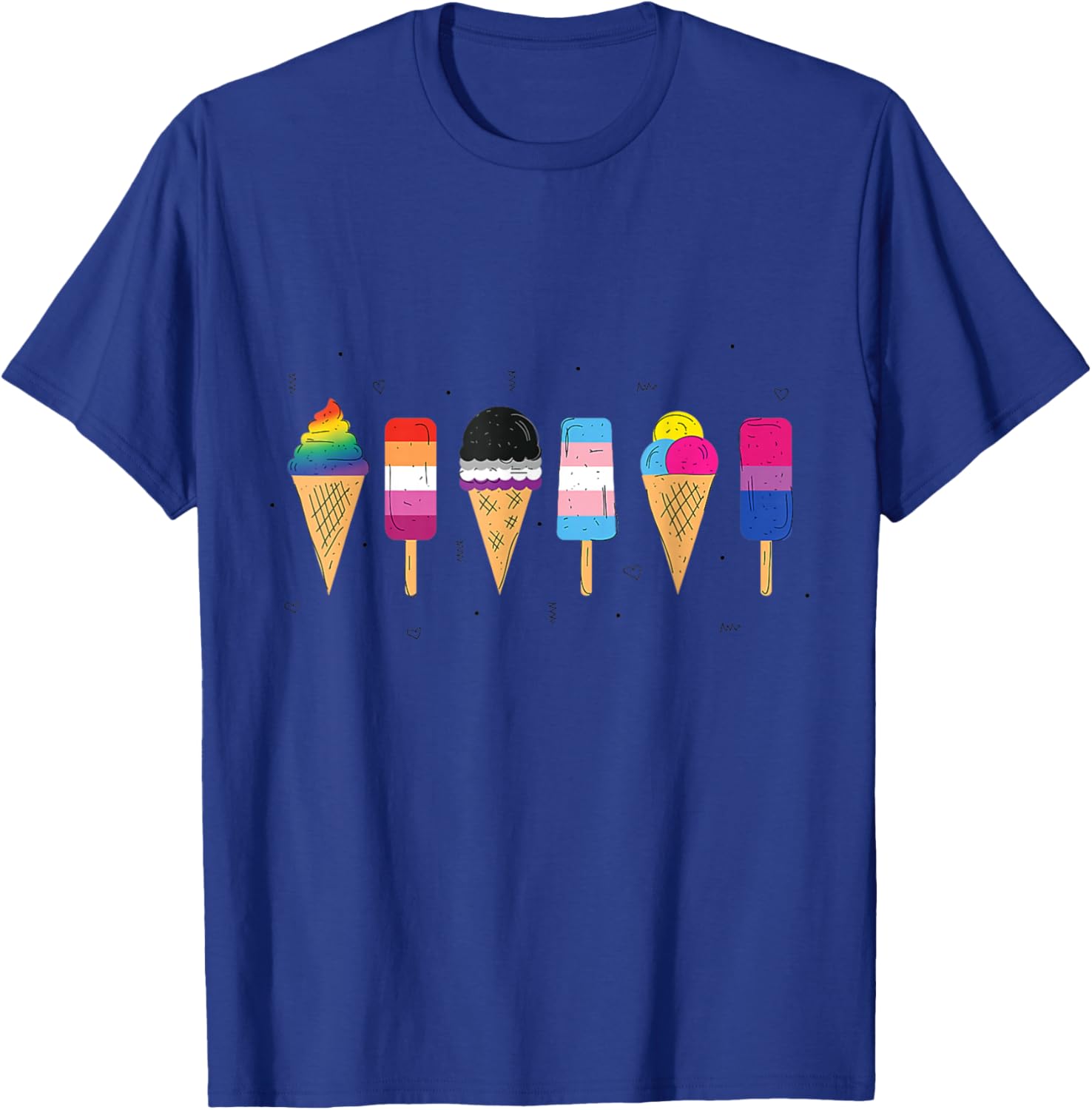 Gay Ice Cream LGBTQ Pride Month Subtle Gay Queer Lesbisch T-Shirt - T-Shirt | Royal