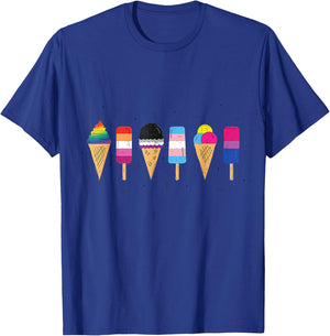 Gay Ice Cream LGBTQ Pride Month Subtle Gay Queer Lesbisch T-Shirt - T-Shirt | Royal