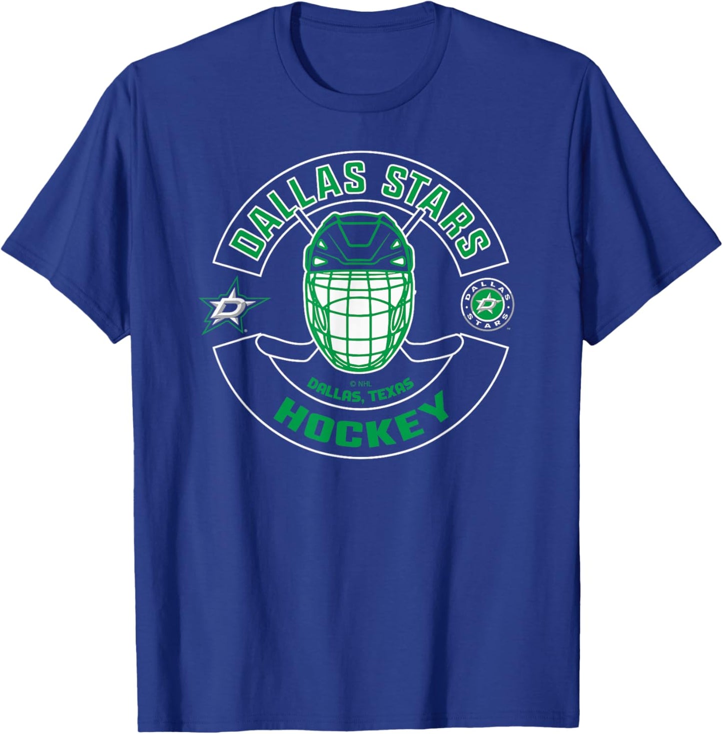 Dallas Stars Mask Black Officially Licensed T-Shirt - T-Shirt | Royal