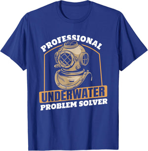 Marine Construction Underwater Welding - Commercial Diver T-Shirt - T-Shirt | Royal