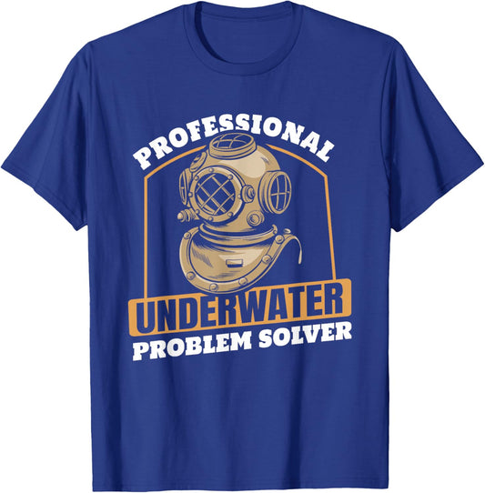Marine Construction Underwater Welding - Commercial Diver T-Shirt - T-Shirt | Royal