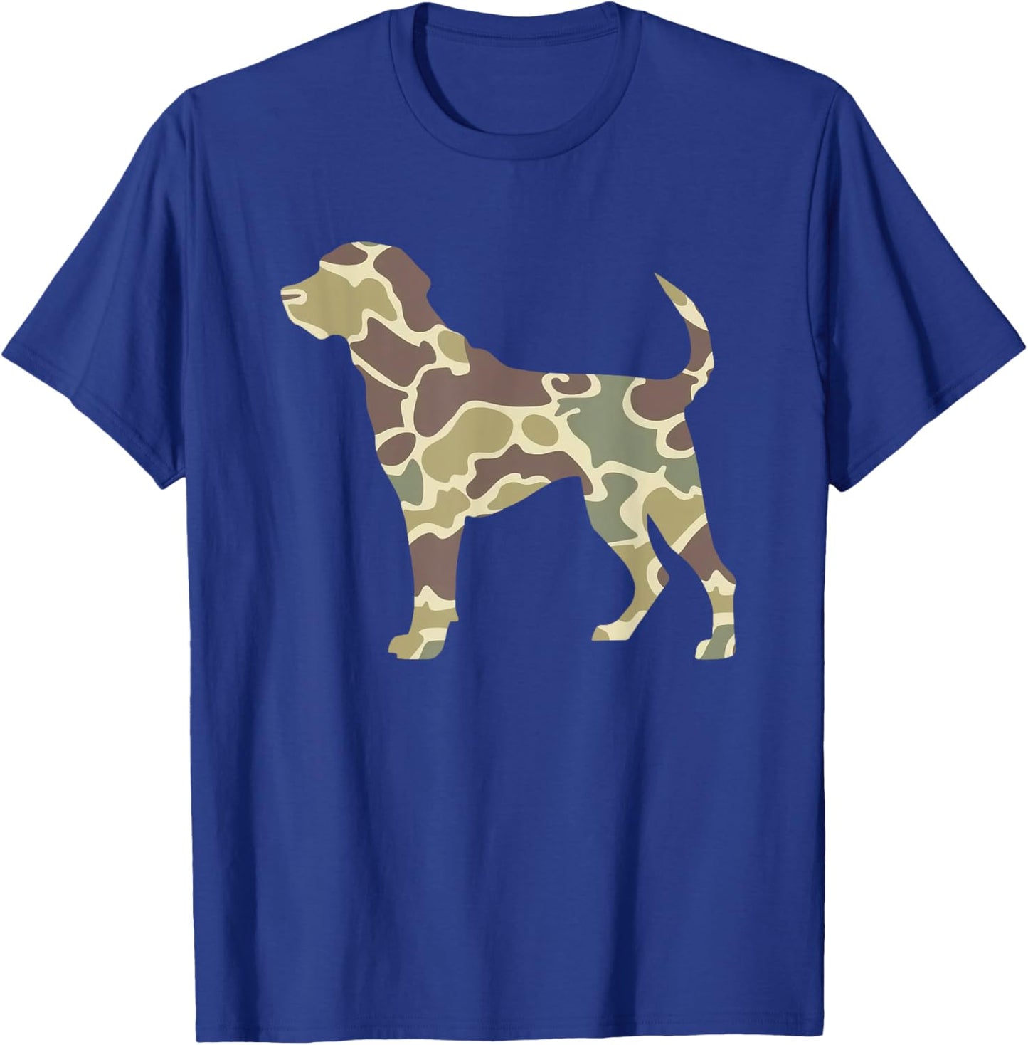 Old School Camo Hunting Dog, Camouflage Pitbull Dog Mom Dad Men Women T-Shirt - T-Shirt | Royal