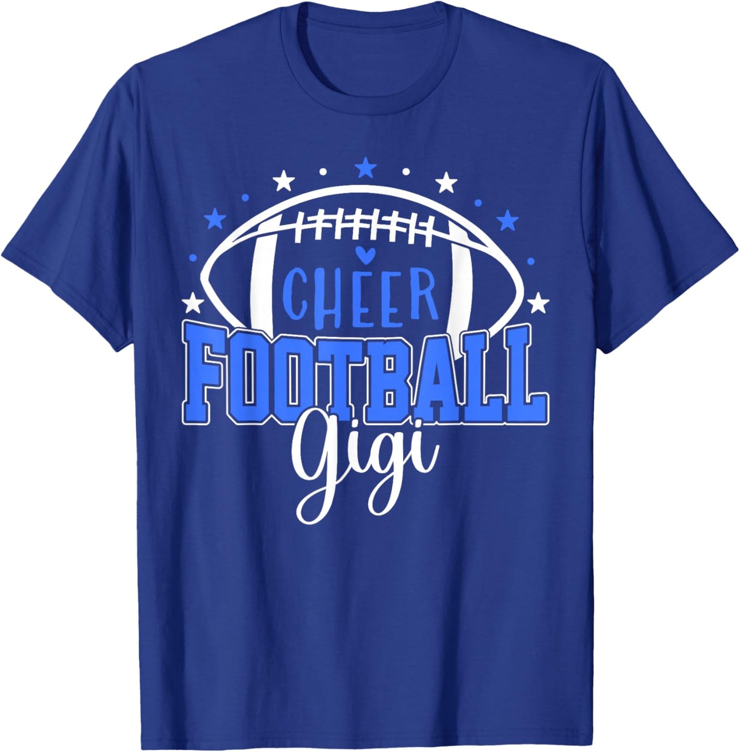 Football Cheer Gigi Nana Biggest Fan Blue Cute Team Colors T-Shirt - T-Shirt | Royal