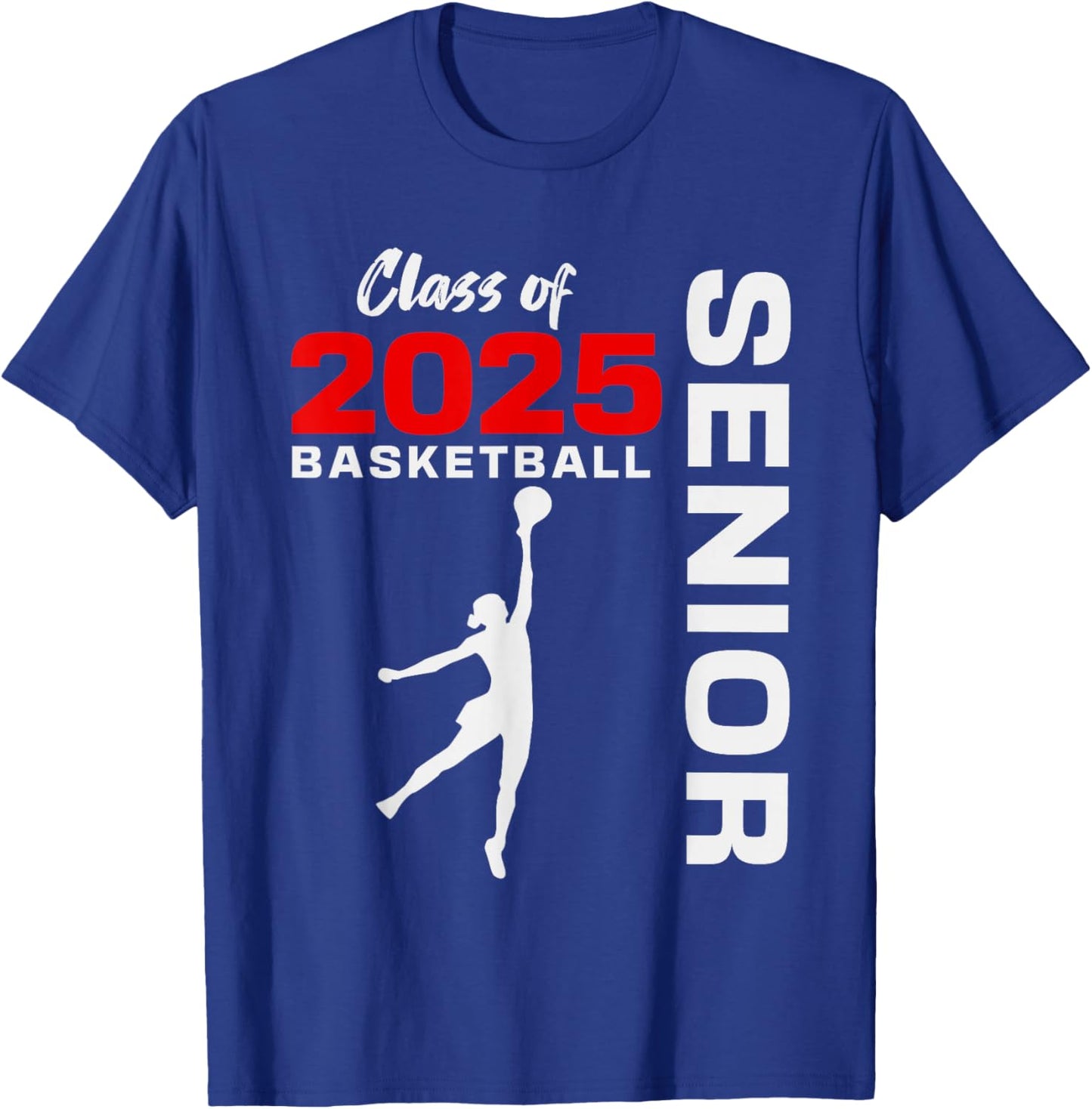 Basketball Senior Matching Class of 2025 Senior Basketball T-Shirt - T-Shirt | Royal
