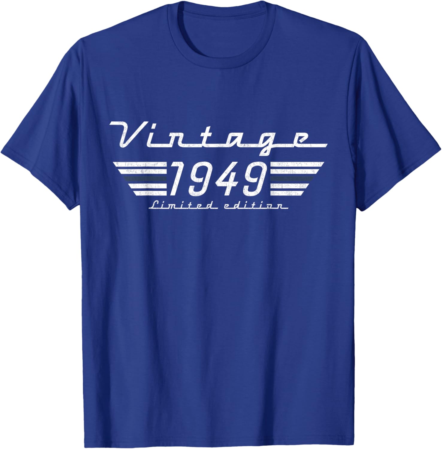 Vintage 77 Years Born in 1949 Limited Edition 77th Birthday T-Shirt - T-Shirt | Royal