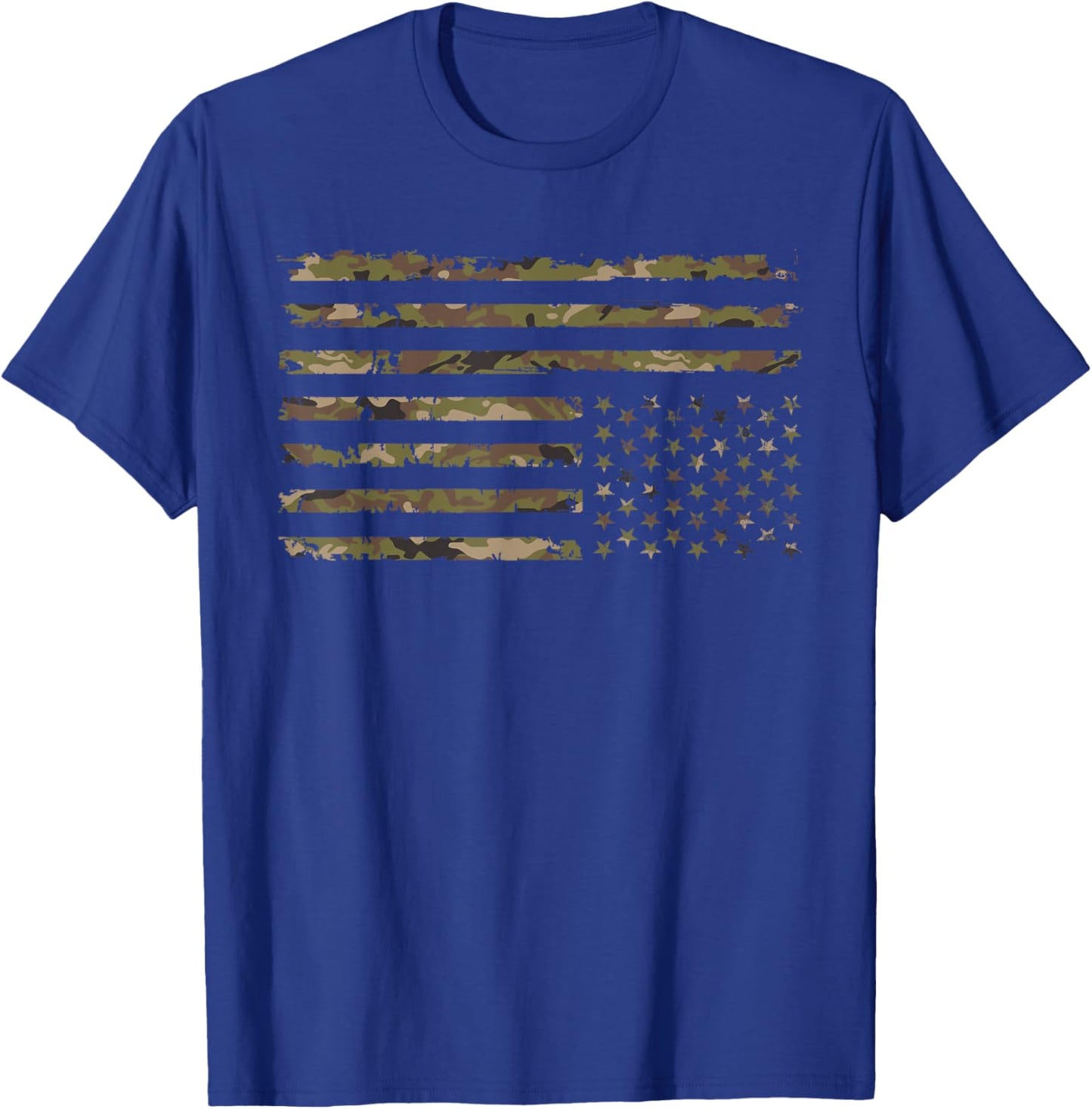 Upside down American flag, vintage upside down USA flag Camo T-Shirt - T-Shirt | Royal