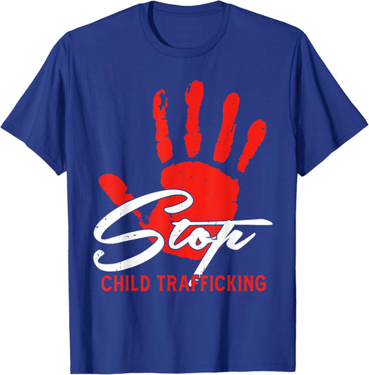 Stop Child Trafficking Save The Kids Anti Modern Slavery T-Shirt - T-Shirt | Royal
