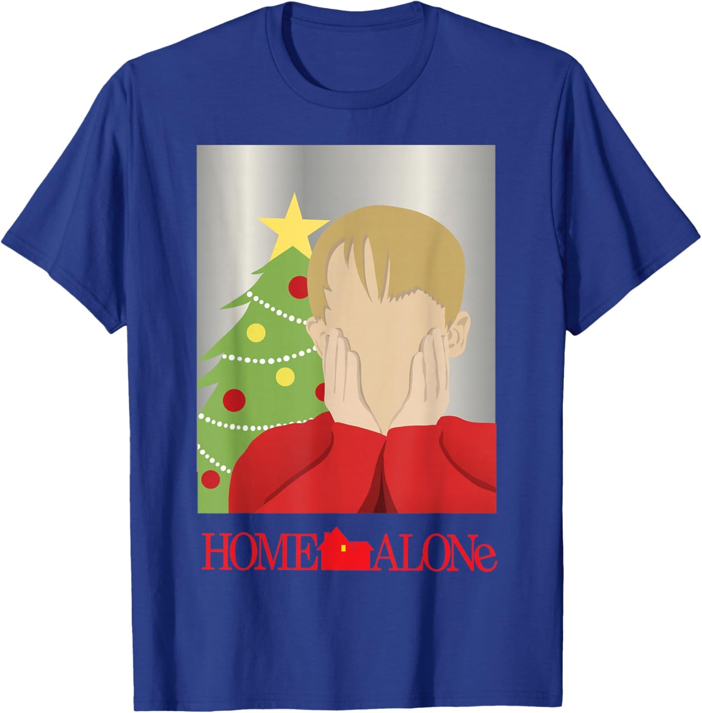 Home Alone Kevin McCallister Holiday Christmas Tree T-Shirt - T-Shirt | Royal