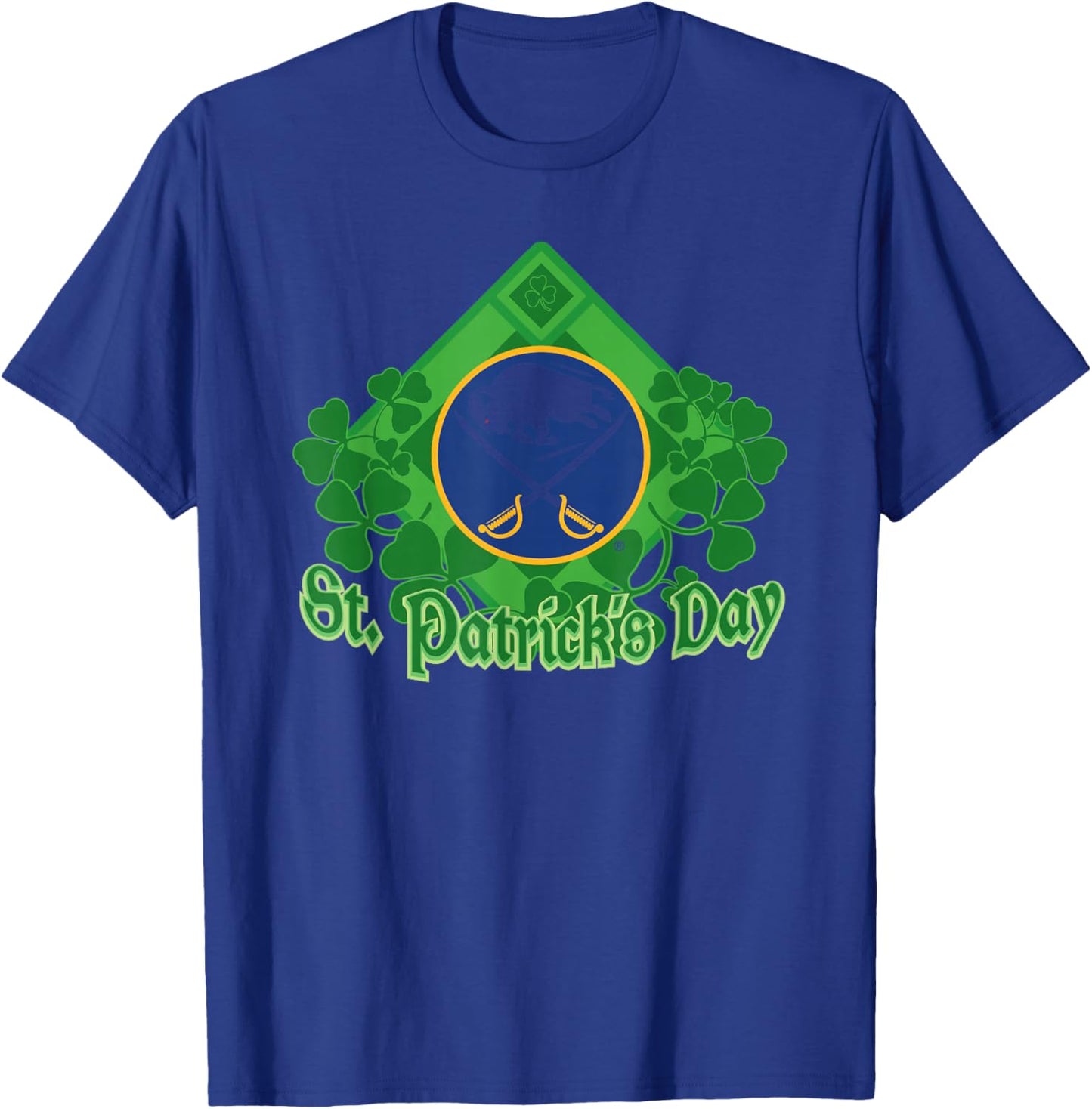 Buffalo Sabres St. Patrick's Day White Officially Licensed T-Shirt - T-Shirt | Royal