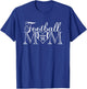 Football Mom Number 55 Football Heart #55 Game Day T-Shirt - T-Shirt | Royal