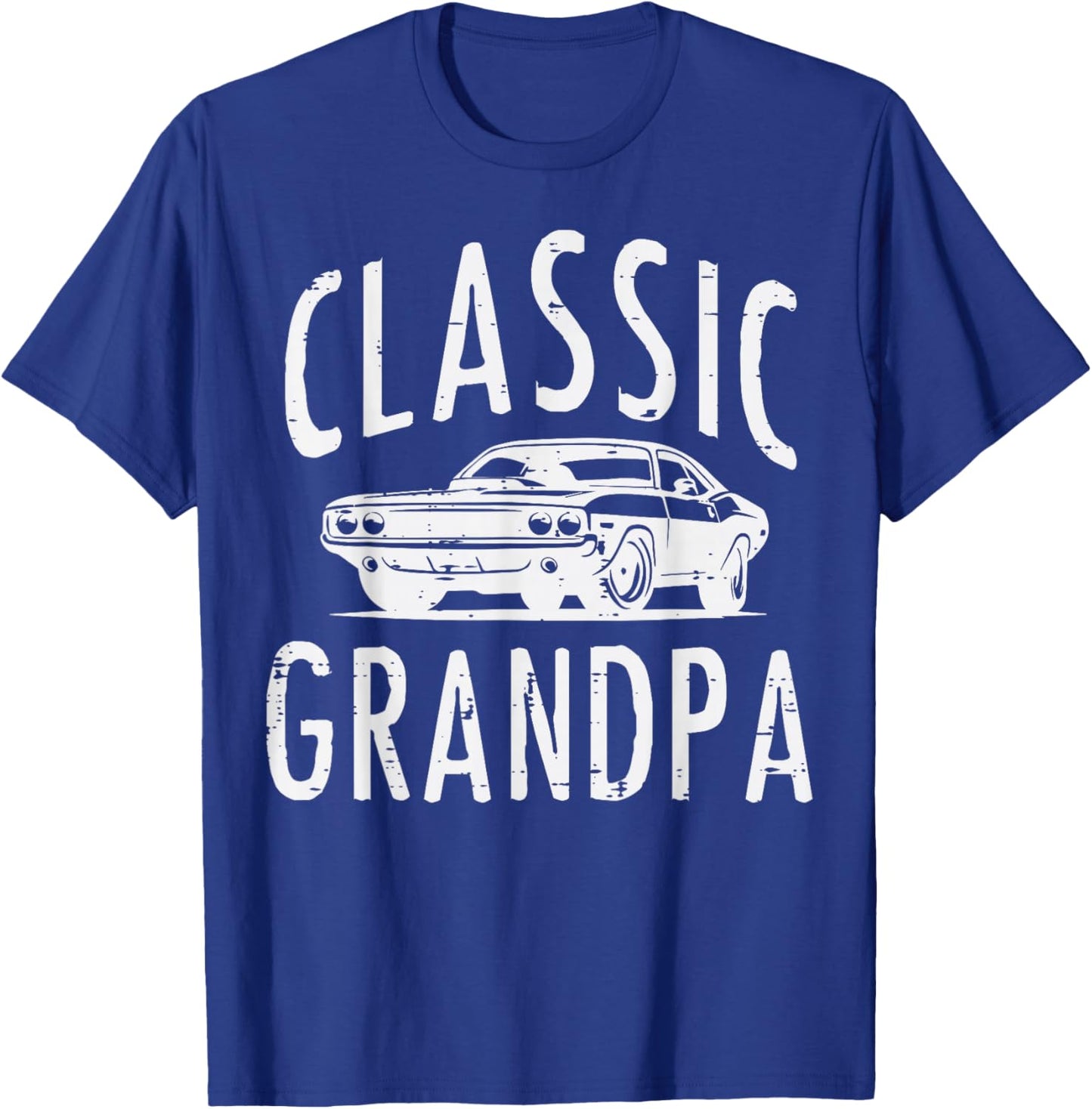 Classic Grandpa Muscle Car Vintage Grandfather Papa Men T-Shirt - T-Shirt | Royal