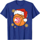 NBA Atlanta Hawks Christmas Santa Hat Ball T-Shirt - T-Shirt | Royal