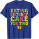 Eating Birthday Cake for Two Birthday Pregnancy Announcement T-Shirt - T-Shirt | Royal