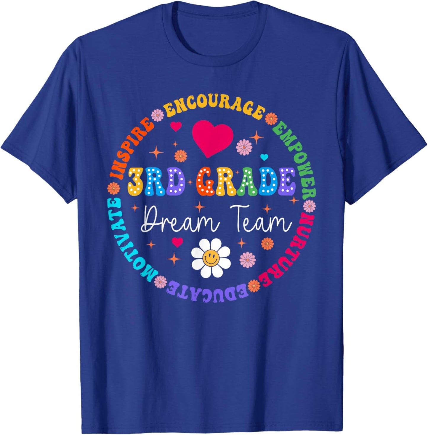 3rd Grade Dream Team Third Grade Teacher Back To School T-Shirt - T-Shirt | Royal