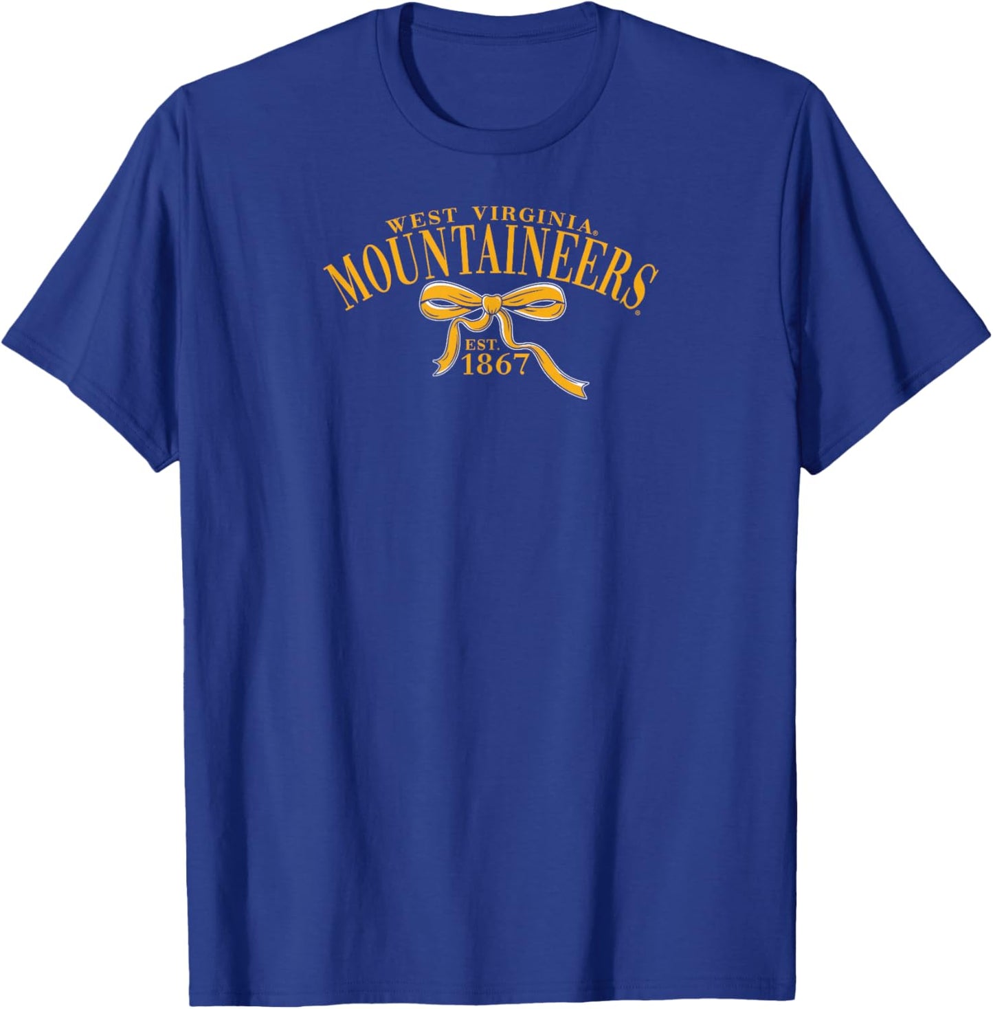 West Virginia Mountaineers Bow Arch Navy Officially Licensed T-Shirt - T-Shirt | Royal