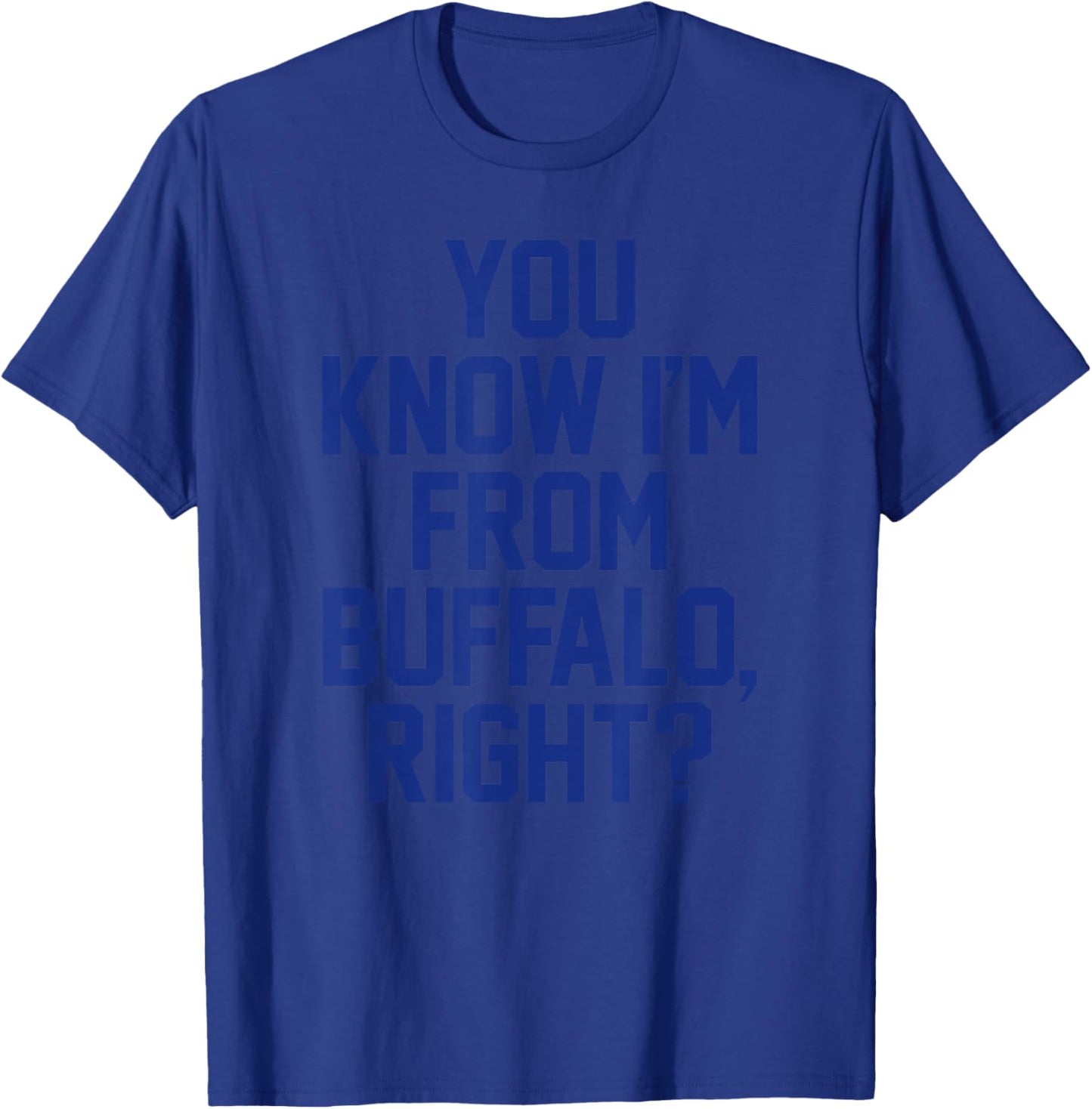 You Know I'm from Buffalo 716 WNY NY New York City Hometown T-Shirt - T-Shirt | Royal