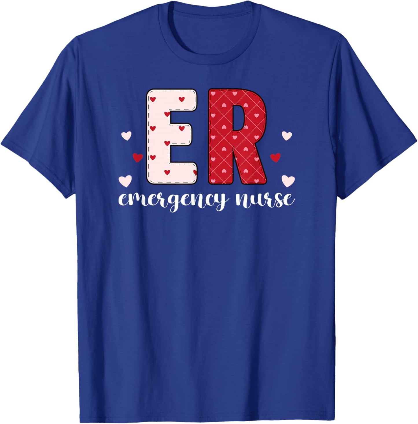 ER Nurse Valentine Emergency Room Nurse Valentines Day T-Shirt - T-Shirt | Royal