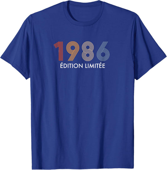 1986 Limited Edition 40 Years Birthday T-Shirt - T-Shirt | Royal