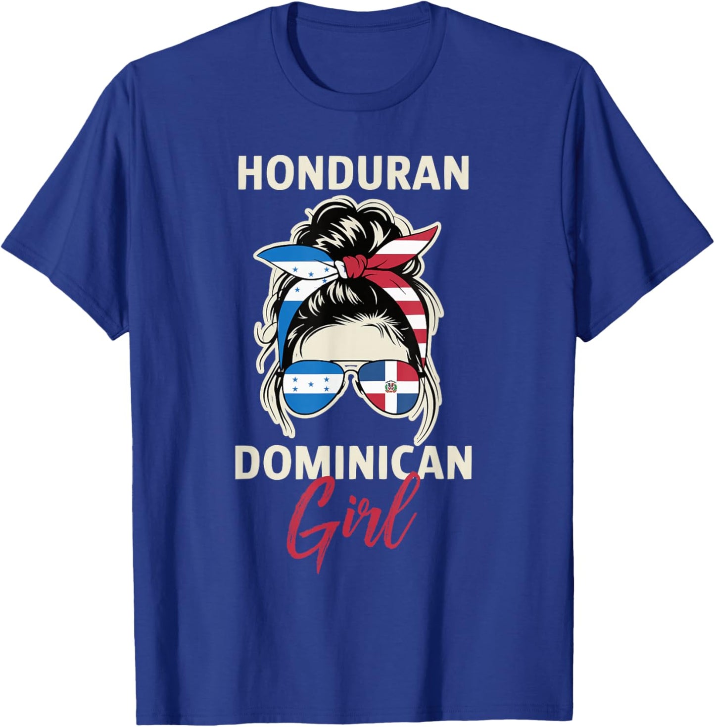 Half Dominican Half Honduran Dominican Republic Honduras T-Shirt - T-Shirt | Royal