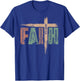 Retro Christian Faith Bible Verse Religious Christian Cross T-Shirt - T-Shirt | Royal