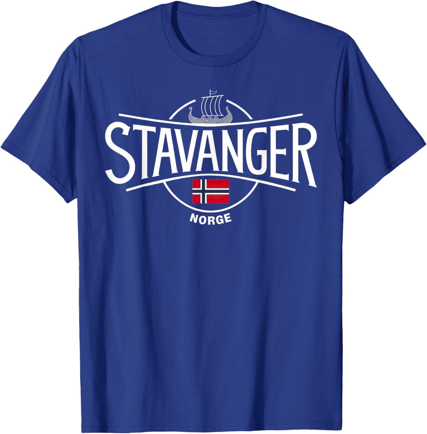 Stavanger Norge Norwegen Stadt Wikinger Schiff T-Shirt - T-Shirt | Royal