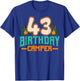 Camping 43rd Birthday Camper Party Hiker Camp Tent Campsite T-Shirt - T-Shirt | Royal