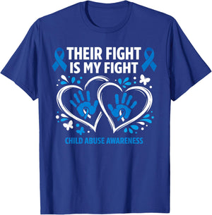 Child Abuse Prevention Child Abuse Awareness Blue Ribbon T-Shirt - T-Shirt | Royal