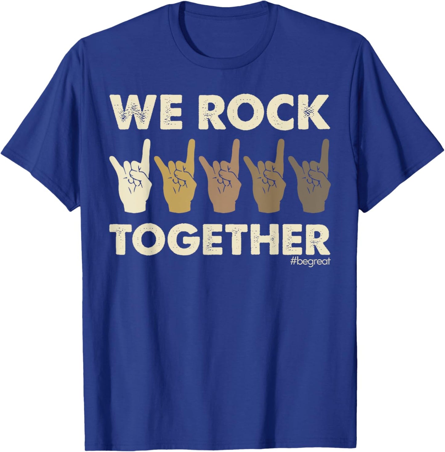 We Rock Together Funny Sign Language T-Shirt - T-Shirt | Royal