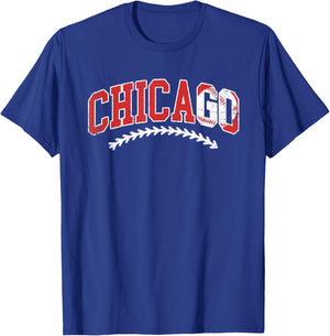 Chicago Retro Baseball Gifts Women Boys Girls Kids T-Shirt - T-Shirt | Royal
